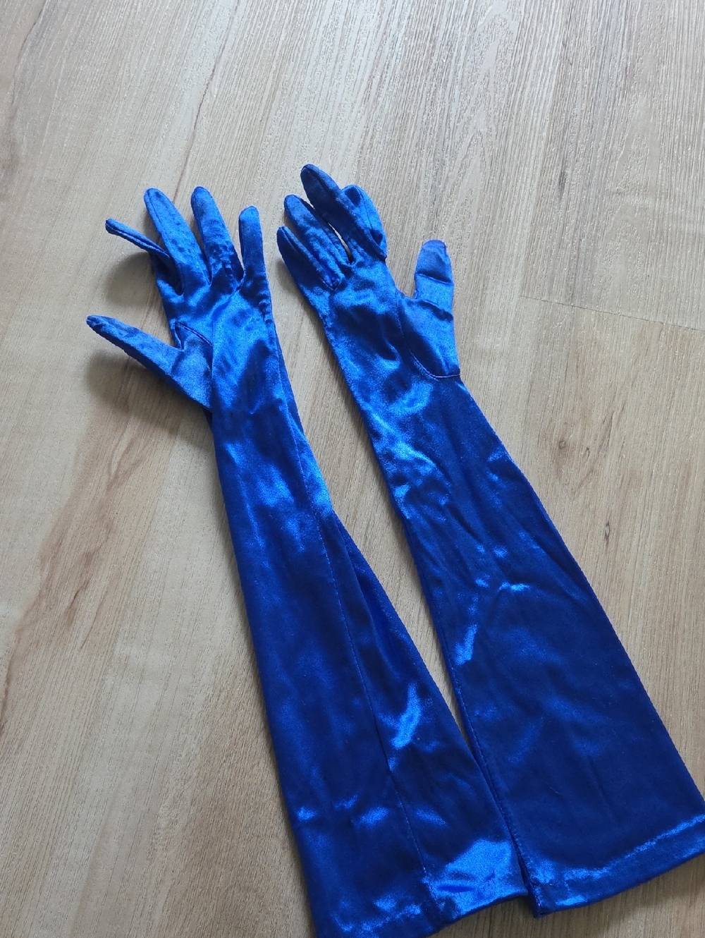 Long Evening Gloves in Royal Blue
